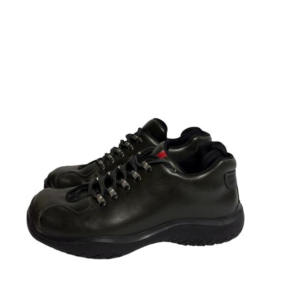 Prada Vibram  Vintage Dark Green Men Made In Italy Size 8.5 No Box - Picture 1 of 8
